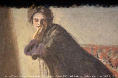 photographie “Le Jour ni l‘Heure 0812 : Walter Sickert, 1860-1942, Le Châle vénitien, 1903-1904, Ivor Braka, et Paris, exp. Sickert, Petit Palais, dimanche 4 décembre 2022, 11:06:09” par Renaud Camus — www.renaud-camus.net — Sickert, Walter Sickert, Le Châle vénitien, châle, femme, portrait, Ivor Braka, exposition Sickert, Paris, Petit Palais