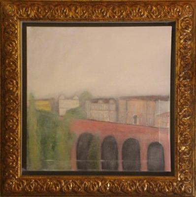 photographie “Couverte 60x60 n° ? (c. 110 ?), “Souvenir de Montauban”, huile sur toile, c. 2020” par Renaud Camus — www.renaud-camus.net — Souvenir de Montauban, couverte, couverte 60x60, huile sur toile, Montauban, Les Tontons flingueurs