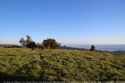 photographie “Le Jour ni l’Heure 5722 : Le Pique-Nique à la montagne (Pierre, Quentin Verwaerde), col des Supeyres, Valcivières, Puy-de-Dôme, Auvergne, vendredi 27 mai 2022, 20:18:10” par Renaud Camus — www.renaud-camus.net — Valcivières, col des Supeyres, mots du Forez, monts, du, Forez, monts du Forez, Pierre-sur-Haute, Puede-Dôme, Puy-de-Dôme, Auvergne, Livradois, Ambert, pique-nique, Le pique-nique à la montagne, Pierre, Quentin Verwaerde