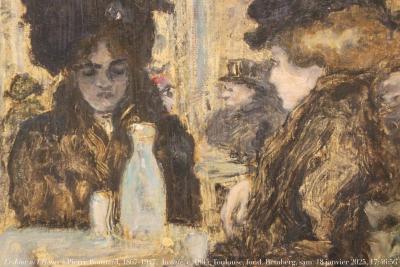 photographie “Le Jour ni l’Heure 0325 : Pierre Bonnard, 1867-1947, Au café, c. 1894, Toulouse, fondation Bemberg, samedi 18 janvier 2025, 17:46:56” par Renaud Camus — www.renaud-camus.net — Bonnard, Pierre Bonnard, Au café, Tooulouse, Bemberg, fondation Bemberg, femmes, café