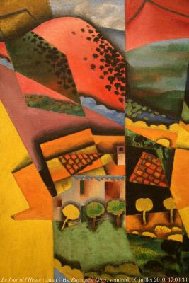 photographie “Le Jour ni l\'Heure 0047 : Juan Gris, 1887-1927, Paysage à Céret, 1913, Stockholm, Moderna Museet, vendredi 30 juillet 2010, 17:03:33” par Renaud Camus — www.renaud-camus.net — landscape, Pyrénées-Orientales, cubisme, cubism, Espagne, espagnol, peintre, painter, Musée d'Art moderne, Suède, Sverige, Sweden