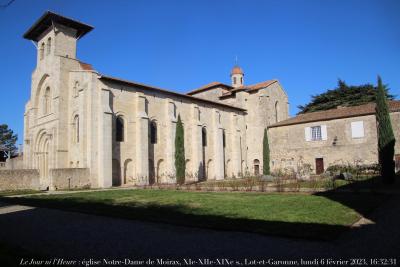 photographie “Le Jour ni l’Heure 3410 : église Notre-Dame de Moirax, XIe-XIIIe-XIXe s., Lot-et-Garonne, Agenais, Guyenne, lundi 6 février 2023, 16:32:31” par Renaud Camus — www.renaud-camus.net — Moirax, église, Notre-Dame de Moirax, église de Moirax, roman, romane, église romane, Agenais roman, Guyenne romane, Lot-et-Garonne, romanesque, Sainte-Marie de Moirax, Sainte-Marie