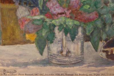 photographie “Le Jour ni l’Heure 0286 : Pierre Bonnard, 1867-1947, Iris et lilas, 1920, détail, Toulouse, fondation Bemberg, samedi 18 janvier 2025, 17:37:54” par Renaud Camus — www.renaud-camus.net — Bonnard, Pierre Bonnard, Iris et lilas, Toulouse, fondation Bemberg, tableau, fleurs