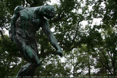 photographie “Le Jour ni l\'Heure 0069 : L\'Ombre, 1880, Auguste Rodin, 1840-1917, Stockholm, jardin de la galerie Thiel, Thielska Galleriet, lundi 2 août 2010, 14:55:27” par Renaud Camus — www.renaud-camus.net — statue, sculpture, sculptor, garden, Shadow