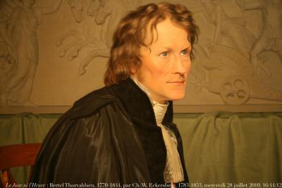 photographie “Le Jour ni l\'Heure 0032 : portrait de Bertel Thorvaldsen, 1770-1844, par Christopher Wilhelm Eckersberg, 1783-1853, Stockholm, Suède, musée national, mercredi 28 juillet 2010, 16:44:12” par Renaud Camus — www.renaud-camus.net — peinture, painting, Danemark, Denmark, néo-classicisme, neoclassicism