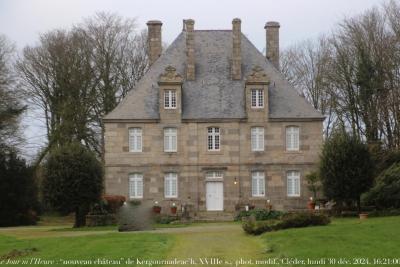 photographie “Le Jour ni l’Heure 8901 : “nouveau château” ou “pavillon” de Kergournadeac’h, XVIIIe s., [phographie modifiée], Cléder, en Léon, Finistère, lundi 30 décembre 2024, 16:21:06” par Renaud Camus — www.renaud-camus.net — Kergournadeac’h, Kergornadéac’h, Kergournadeach, château de Kergournadeac’h” “nouveau château” pavillon , siècle”, Cléder, Léon, Bretagne, Finistère, 30 déccembre 2024