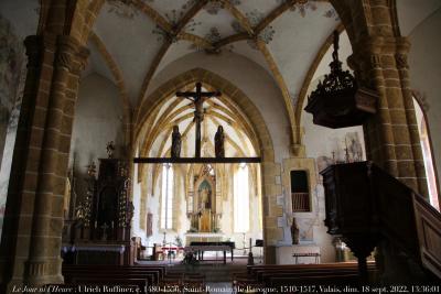 photographie “Le Jour ni l’Heure 8809 : Ulrich Ruffiner, arch., c. 1480-1548/1556, église Saint-Romain, 1510-1517, Rarogne, Valais, Suisse, dimanche 18 septembre 2022, 13:36:01” par Renaud Camus — www.renaud-camus.net — Ruffiner, Ulrich Ruffiner, Rarogne, Raron, église, Saint-Romain, Rilke, Rainer Maria Rilke, 18 septembre 2022