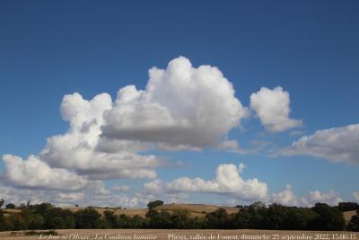 photographie “Le Jour ni l‘Heure 9077 : La Condition humaine — Plieux, vallée de l’ouest, dimanche 25 septembre 2022, 15:06:15” par Renaud Camus — www.renaud-camus.net — Plieux, vallée, Lomagne, En Lomagne, ciel, Gers, Gascogne