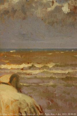 photographie “Le Jour ni l’Heure 0756 : Walter Sickert, 1860-1942, Seascape, c. 1887, Édimbourg, Galerie Nationale d’Écosse, Paris, Petit Palais, exp. Sickert, dimanche 4 décembre 2022, 10:36:29” par Renaud Camus — www.renaud-camus.net