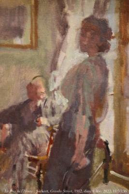 photographie “Le Jour ni l’Heure 0919 : Walter Sickert, 1860, 1942, Granby Street, c. 1912-1913, coll. part., exp. Sickert, Paris, Petit Palais, dimanche 4 décembre 2022, 11:53:36” par Renaud Camus — www.renaud-camus.net — Sickert, Walter Sickert, Granby Street, prostitution, Petit Palais, exposition Sickert, Paris, homme, femme