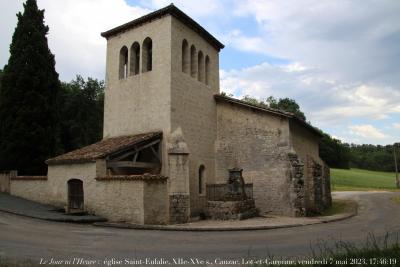 photographie “Le Jour ni l’Heure 7306 : église Sainte-Eulalie, XIIe-XVe s., Cauzac, Lot-et-Garonne, vendredi 7 mai 2023, 17:46:19” par Renaud Camus — www.renaud-camus.net — Sainte-Eulalie, Cauzac, Lot-et-Garonne, Agenais, église, 7 mai 2023