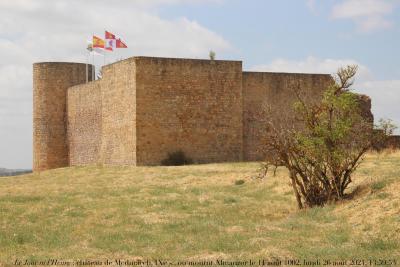 photographie “Le Jour ni l’Heure 1935 : château de Medinaceli, IXe s., où mourut Almanzor le 11 août 1002 — province de Soria, Vieille-Castille, lundi 26 août 2021, 13:59:53” par Renaud Camus — www.renaud-camus.net — Medinaceli, Almanzor, castillo, ducs de Medinaceli, Al-Andaluz, musulmans, Castille, Vieille-Castille, Soria, province de Soria, Espagne, Espanha, Spain, château, château de Medinaceli, forteresse, citadelle