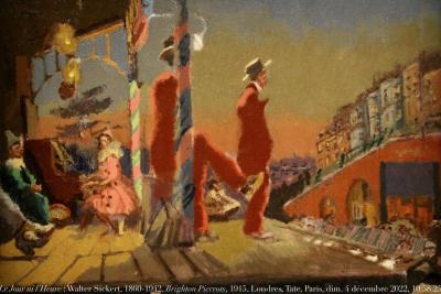 photographie “Le Jour ni l’Heure 0797 : Walter Sickert, 1860-1942, Brighton Pierrots, 1915, Londre, Tate Gallery, Paris, exposition Sickert, Petit Palais, dimanche 4 décembre 2022, 10:58:25” par Renaud Camus — www.renaud-camus.net — Sickert, Walter Sickert, Brighton Pierrot, 1915, Londres, London, Tate Gallery, Paris, exposition Sickert, Petit Palais