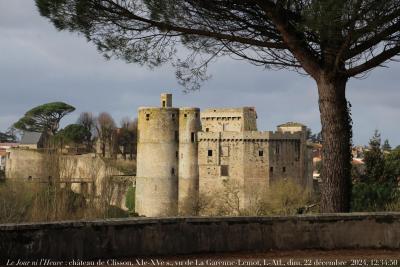 photographie “Le Jour ni l’Heure : château de Clisson, XIe-XVe s., vu de La Garenne-Lemot, Gétigné, Loire-Atlantique, Bretagne, dimanche 22 décembre 2024, 12:34:50” par Renaud Camus — www.renaud-camus.net — Clisson, château, château de Clisson, La Garenne-Lemot, Gétigné, Loire-Atlantique