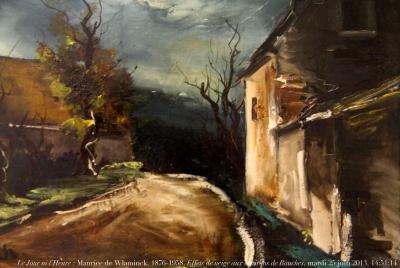 photographie “Le Jour ni l’Heure 6622 : Maurice de Wlaminck, 1876-1958, Effets de neige près de Bauches, musée des Beaux-Arts d’Orléans, Loiret, mardi 25 juin 2013, 14:51:14” par Renaud Camus — www.renaud-camus.net — paysage, landscape, peinture, painting, toile