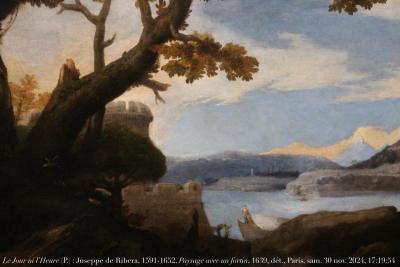 photographie “Le Jour ni l’Heure 6336 (P.) : Juseppe de Ribera, 1591-1652, Paysage avec un fortin, 1639, dét., Salamanque, Paris, exp. Ribera, Petit-Palais, samedi 30 novembre 2024, 17:19:54” par Renaud Camus — www.renaud-camus.net — Ribera, José de Ribera, Jusepe de Ribera, Paris, Petit Palais, exposition Ribera, Pierre, Pierre Jolibert, Paysage avec un fortin, Salamanque, Monterey, Albe, Alba, “30, novembre, 2024