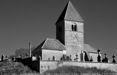 photographie “Le Jour ni l’Heure 3690 : chapelle Saint-Oyen, XIIe-XIIIe s., Saint-Yan, Saône-et-Loire, Bourgogne, samedi 8 avril 2017, 16:42:38” par Renaud Camus — www.renaud-camus.net — Saint-Yan, Saint-Oyen, chapelle, romane, roman, Saône-et-Loire, Bourgogne, Bourgogne romane