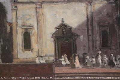 photographie “Le Jour ni l’Heure 0846 : Walter Sickert, 1860-1942, Santa Maria del Carmelo (Venise), c. 1895-1896, Oxford, Ashmolean Museum, Paris, exp. Sickert, Petit Palais, dimanche 4 décembre 2022, 11:22:16” par Renaud Camus — www.renaud-camus.net — Sickert, Walter Sickert, Santa Maria del Carmelo, Venise, Oxford, Ashmolean Museum, Paris, Petit Palais, exposition Sickert