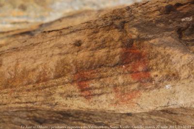 photographie “Le Jour ni l’Heure 2333 : peintures rupestres du Valonsadero, environs de Soria, en Vieille-Castille, Espagne, mardi 27 août 2024, 13:52:01” par Renaud Camus — www.renaud-camus.net — Valonsadero, peintures rupestres, pinturas rupetres de Valonsadero, Soria, province de Soria, provincia de Soria, Castille, Vieille-Castille, Castilla y Leon, Espagne, Spain, Espana