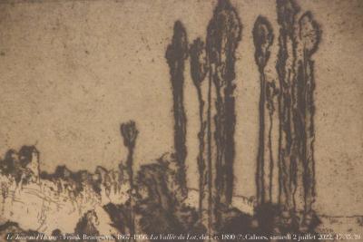 photographie “Le Jour ni l’Heure 6683 : Frank Brangwyn, 1867-1956, La vallée du Lot, dét., c. 1890 (?), Cahors, samedi 2 juillet 2022, 17:35:39” par Renaud Camus — www.renaud-camus.net — Brangwyn, Frank Brangwyn, Lot, vallée du Lot, arbres, trees, Quercy, Cahors, musée de Cahors, musée Henri-Martin, 2 juillet 2022