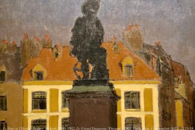 photographie “Le Jour ni l\'Heure 0850 : Walter Sickert, 1860-1942, Le Grand Duquesne (Dieppe), 1902, Manchester, Paris, Petit Palais, exposition Sickert, dimanche 4 décembre 2022, 11:24:18” par Renaud Camus — www.renaud-camus.net — Sickert, Walter Sickert, Duquesne, The Great Duquesne, Le Grand Duquesne, statue, Dieppe, statue de Duquesne à Dieppe, 1902, Paris, exposition Sickert, Petit Palais, Manchester, Manchester Art Gallery