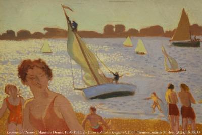 photographie “Le Jour ni l’Heure 9395 : Maurice Denis, 1870-1943, Le Yacht échoué à Trégastel, 1938, musée des Beaux-Arts de Rennes, mardi 31 décembre 2024, 16:36:09” par Renaud Camus — www.renaud-camus.net — Denis, Maurice Denis, Le Yacht échoué à Trégastel, Trégastel, Trébeurden, Perros-Guirrec, tableau, plage, Bretagne, Côtes-du-Nord, Côtes-d’Armor, Rennes, musée de Rennes, musée des Beaux-Arts de Rennes